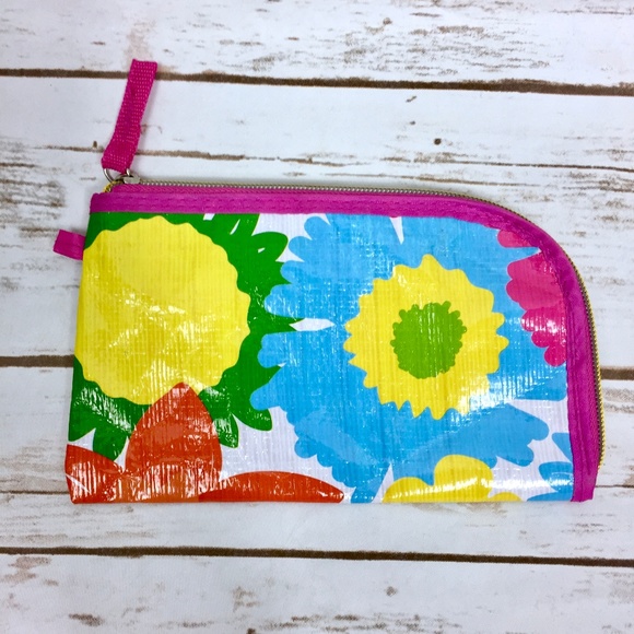 Recycled Side Zip Cosmetic Make Up Bag - Picture 1 of 7